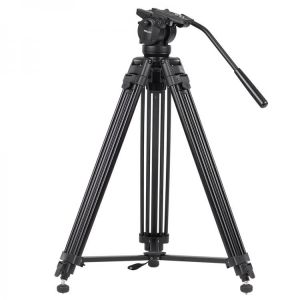 KINGJOY VT-2500 Tripod Mg-Al Alloy Video Photo Tripod Kit  Pan Fluid Ball Head for DSLR Camera Video Recorder DV Camera Tripod