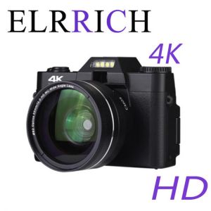 ELRRICH 2021 4K HD 16X Digital Camera Micro Single Retro With WiFi Professional Digital Camera Vlog External Lens