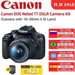 Canon EOS Rebel T7 DSLR Camera with 18-55mm Lens 2000D Camera Kit