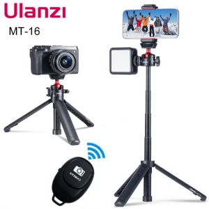 Ulanzi MT-16 Extend Tripod 1/4'' Tripod Monopod with Cold Shoe Ballhead for Mirrorless camera Smartphone Vlog Tripod Fol