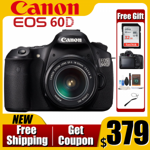 Canon Camera EOS 60D DSLR Digital Camera Professional Photo Camera With EF-S 18-55mm F4 IS STM / 18-135mm F3.5 STM Lens (USED)