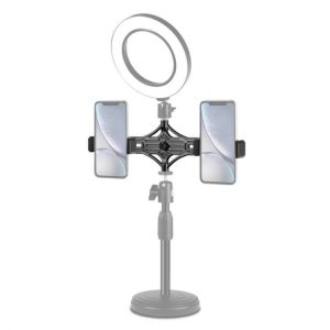 Universal Dual Position Mobile phone Clip Mini Metal Desktop Multi-function Tripod Bracket Holder for iPhone Phone Live Bracket