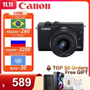 Canon EOS M200 APS-C Mirrorless Camera Flip touch screen WiFi Portable small digital camera With 15-45 Lens Like M100 M50 M6 M3