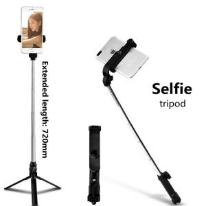 Roreta 3 In 1 Wireless Bluetooth Selfie Stick Handheld Monopod Shutter Remote Foldable Mini Tripod For Phone