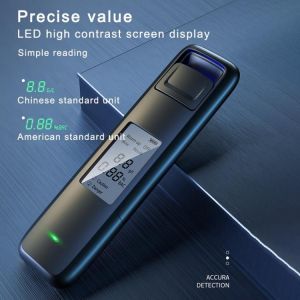 New Portable Non-Contact Alcohol Breath Tester with Digital Display Screen USB Rechargeable Breathalyzer Analyzer High Accuracy