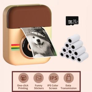 Kids Instant Printing Camera Mini Digital Camera With HD Video Recording Dual Lens Thermal Photo Paper Birthday Gift Boys Girls