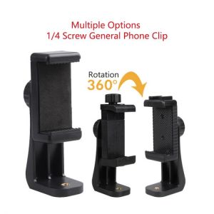Portable Mobile Phone Clip With 1/4 Screw Hole Adapter stand Tripod Holder Mount For IPhone Samsung Huawei For outdoor travel