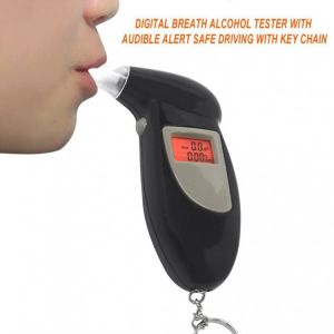 Digital Breath Alcohol Tester With Audible Alarm Safe Driving With Keychain Quick Response Alcohol Detector Breathalyzer