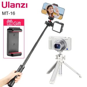 Ulanzi MT-16 Extend Tripod with Cold Shoe for Microphone LED Light Smartphone SLR Camera Vlog Tripod for Sony Canon
