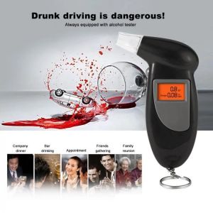 Professional Alcohol Tester Digital Breathalyzer LCD Display Breath Analyzer Portable Alcohol Detection Device for Drivers