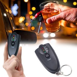 Car Alcohol Tester High Accuracy Detector Alcohol Alkohol Detector Breathalyzer Alcotest LED Flashlight Keychain Auto Accessory