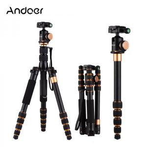 Andoer 5Section Adjustable Camera Camcorder Video Tripod Monopod Aluminum Alloy Carrying Bag for Canon Nikon Sony DSLR
