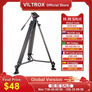 Viltrox VX-18M 188cm Professional Tripod Fluid Head Tripod Aluminum Non-slip Portable Camera Video Tripod for Camera DV