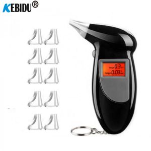 Professional Digital Alcohol Breath Tester Breathalyzer Analyzer Detector Test Keychain Breathalizer Without Backlight