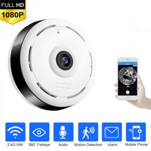 1080P HD 360-degree panoramic wide-angle Mini CCTV Camera WIFI smart IPC wireless Fisheye P2P home security network Camcorder