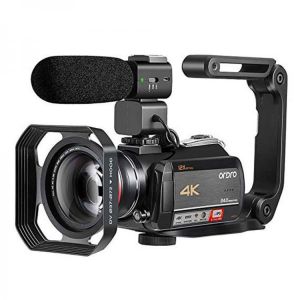 Live Streaming Camera 4K Camcorder Professional, Ordro AC5 12X Optical Zoom YouTube Videos Vlog Cameras for Blogger