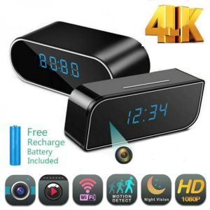 4K/1080P ip webcam  Wireless WIFI Mini Clock Camera Security Surveillance Camcorder Night Vision Motion Detect Micro Body Cam