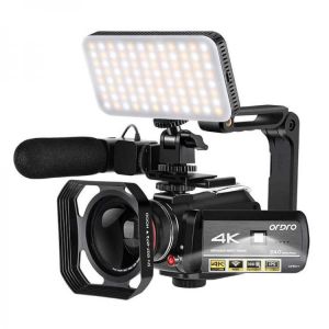 Video Camera 4K for Blogger, Ordro AC3 IR Night Vision WiFi Digital Cameras Professional, YouTuber Vlogging Camcorders  Full HD