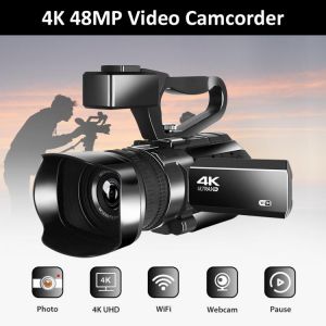 Komery New Arrival 4K Video Camcorder Live Streaming for Youtube 48MP WIFI 30X Digital Zoom 3.0 〃Touch Screen Recorder Camera