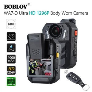 BOBLOV WA7-D 32G/64G Ambarella A7 32MP HD 1296P Wearable Body Camera Security Video Recorder 4000mAh Battery With Remote Control
