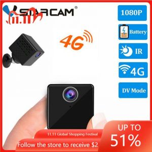 Vstarcam 1080P 4G IP Camera 4G Battery Mini Camera 2600mAh Battery Camera DV Mini Camera IR Night Surveillance Security Camera