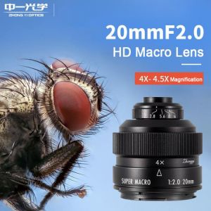 Zhongyi 20mm F2.0 4-4.5X Macro Lens Full Frame For Canon EF/EF-M Nikon F Sony E Pentax K Olympus M4/3 Fujifilm X Sony A Camera