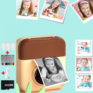 Kids Toy Instant Print Camera Mini Digital Camera With HD Video Recording Dual Lens Thermal Photo Paper Birthday Gift Boys Girls