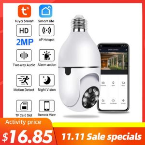 E27 Bulb Wifi Camera PTZ HD Infrared Night Vision Two Way Talk Baby Monitor Auto Tracking For Home Security Tuya Smart Life