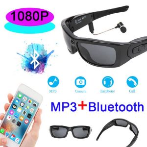 HD 1080P Sunglasses Camera Headset  Bluetooth MP3 Player Photo Video Recorder Mini DV Camcorder  MS21 Mini Glasses