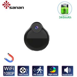 Wearable Mini Camera WiFi Wireless Remote Monitor 1080P HD Night Vision Home Security Protection Surveillance IP Cameeras PIR