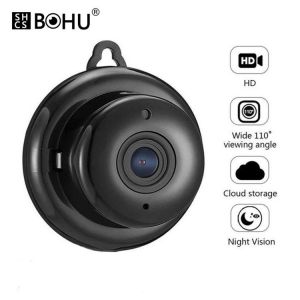 Mini Wifi IP Camera HD 1080P Wireless Indoor Camera Nightvision Two Way Audio Motion Detection Baby Monitor V380 Mini Camcorder