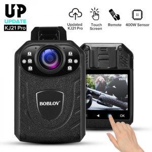 BOBLOV KJ21Pro Mini Video Camera HD 1296P Police Bodycam Remote Control Worn Camara Extra lens Night Vision Small Camcorders