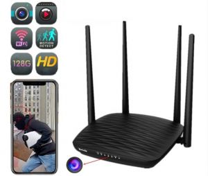 1080P HD Mini Camera WIFI Router Camera Audio Video DVR Multifunctional Night Vision Camera Suitable for Home Security Nanny Cam