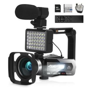 2021 New Product 4K Video Camera Auto Focus 48MP Webcam for Youtube WiFi Touch Screen Camcorder with Remote Control