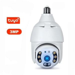 HONTUSEC E27 Tuya Smart Home Bulb Camera 3MP Video Camera 360 Degree Rotate Professional Cameras IP PTZ With Alexa Google Home