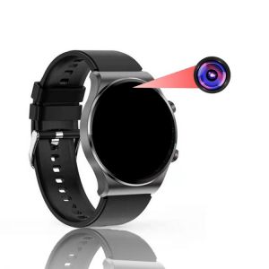 Luxury Metal Invisiable 1080P Camera Smart Watch Fitness Tracker Wristband Audio Voice Recorder Video Sport Mini DV DVR