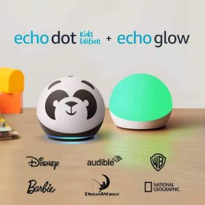 Echo Dot (4th Gen) Kids + Echo Glow | Panda