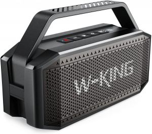 Bluetooth Speaker, W-KING 60W RMS(80W Peak) Super Loud,Full Bass,40H Playtime,Large Waterproof Outdoor Wireless Portable Speaker w