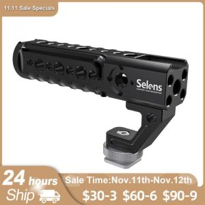 Selens Top Handle with Cold Shoe DSLR Camera Rig 1/4" 3/8" Cheese Handle Cage Handle For Nikon Canon Sony DSLR Camera