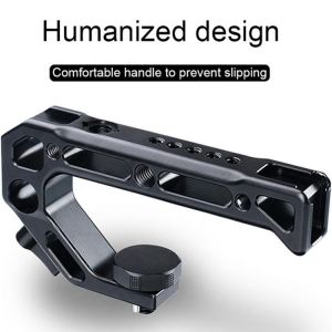 R008 Universal Arri Camera Top Handle handgrip W 4Cold Shoe 1/4 3/8 Holes for Monitors Microphones to Sony Nikon Canon Panasonic