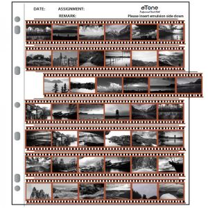 30x Acid-Free Ring Binder Archival Storage Sheets Pages 35mm 135 B&W Film Slide