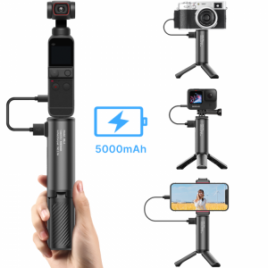 Tripod Stand Hand Grip Mini Tripod BG-4 5000mAh Power Bank For GoPro 10 9 7 8 for DJI Pocket 2 for Osmo Camera Charging Grip