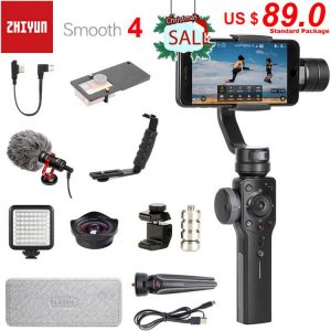 Zhiyun Smooth 4 3-Axis Handheld Smartphone Gimbal Stabilizer for iPhone 11 Pro XS XR X 8Plus 8 Samsung S10 S9 S8 & Action Came