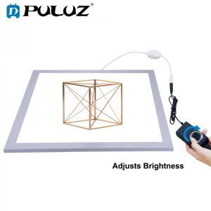 PULUZ 1200LM 15/15in/38x38 cm LED Photography Shadowless Bottom Light Lamp Panel Dimmable for 40cm Photo Studio Shoot Tent Box
