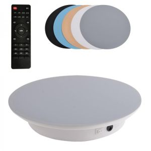 360 Degree Electric Rotating Photography Rotating  Turntable Display Stand for Jewelry Product Display 3D Scan Pan with PVC
