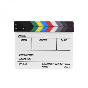 Andoer Film ClapperBoard Acrylic Clapboard Dry Erase TV Movie Director Cut Action Scene Slate Clap With Marker Pen Eraser