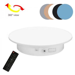 360 Degree Electric Rotating Photography Rotating Turntable Display Stands for Jewelry Product Display 3D Scan Pan with PVC