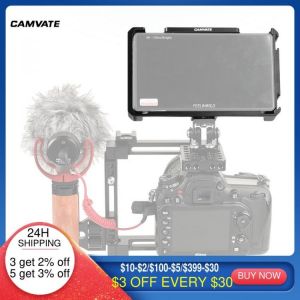 CAMVATE Director's Monitor Cage Bracket With Shoe Mount & ARRI Locating Pins Exclusively For FeelWorld LUT6 & LUTS6 6