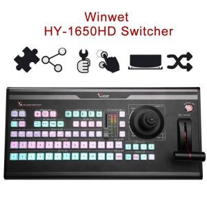 Winwet HY-1650HD Vmix Control Panel Switcher for Live Broadcast New Media Tally Video Channel Vmix Keyboard Recording Equipment