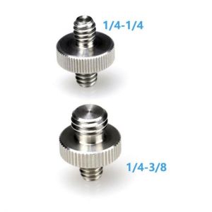 X7AA Metal 1/4" Male to 1/4" or 3/8" Male Threaded Adapter 1/4 or 3/8 Inch Double Male Screw Adapter for Tripod Cam